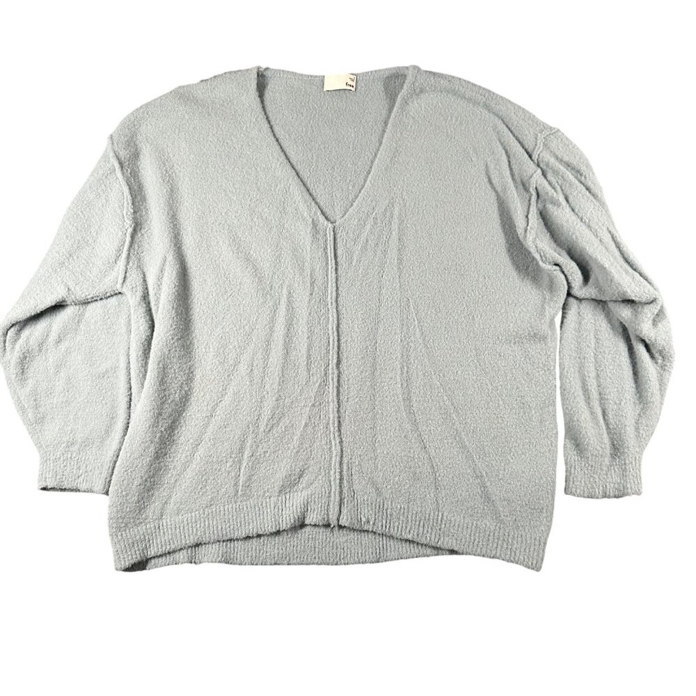 Wilfred Free Womens S Light Blue Textured V-Neck Cardigan Sweater Cozy‎ Knitwear